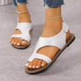 thumbnail image 3 of Modstep Summer Flat Sandals for Women Toe Ring Comfortable Walking Dressy Slides 2026 Orthopedic Leather Casual Shoes Size 7 White, 3 of 7