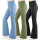 thumbnail image 1 of BIG ELEPHANT 3 Packs de Leggings Acampanados para Niña con Bolsillos Laterales, Pantalones Acampanados de Cintura Alta para Baile, 1 of 10