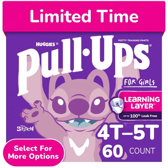 Pull-Ups Girls Potty Training Pants Disney Special Edition, 4T-5T, 60 Count