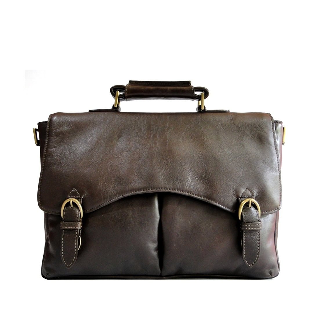 Hidesign - Hidesign Hawkins Leather 15&quot; Laptop Compatible Briefcase Work Bag - www.semashow.com ...