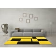 thumbnail image 3 of Ahgly Company Indoor Round Abstract Yellow Contemporary Area Rugs, 6' Round, 3 of 4