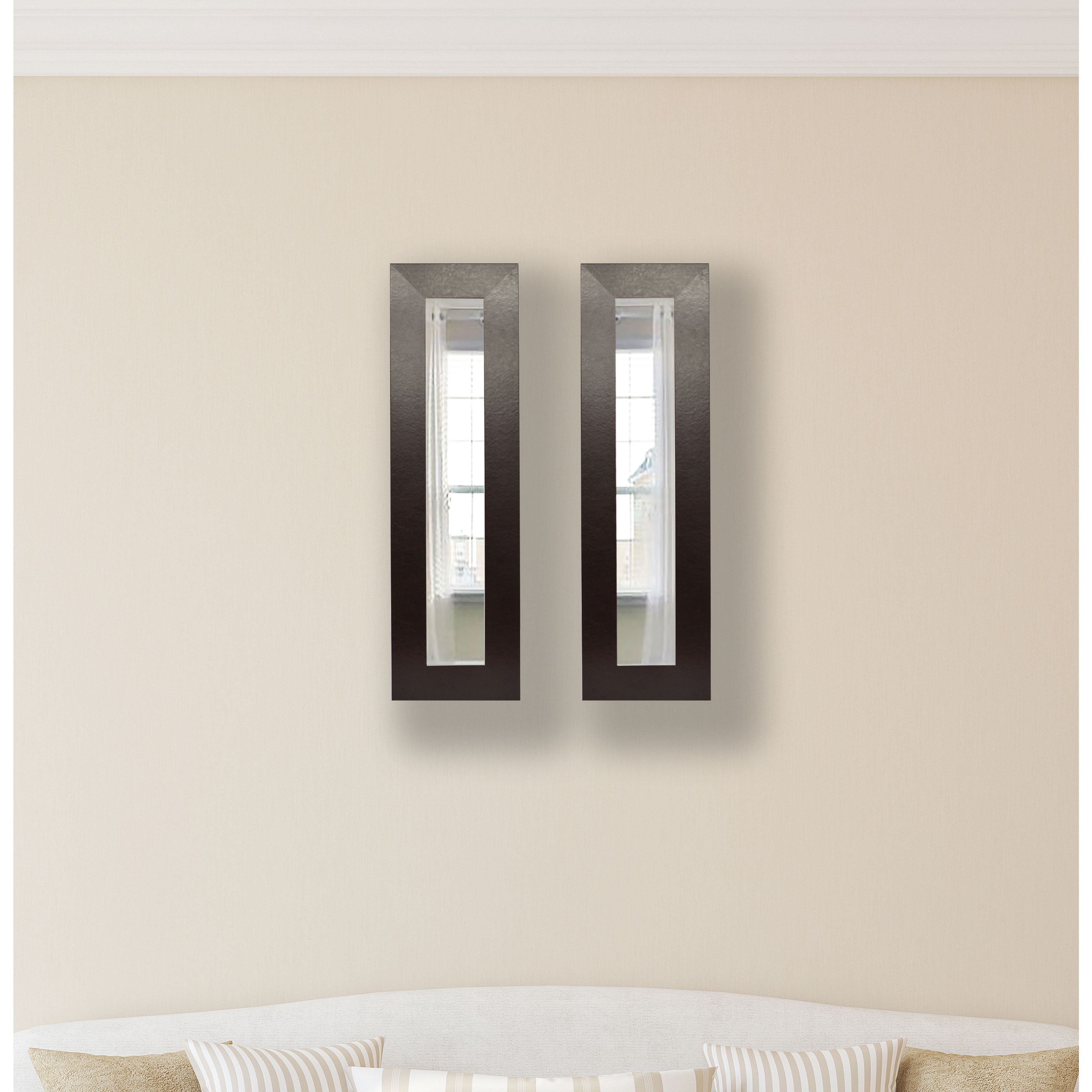 Rayne Mirrors Molly Dawn Brown Leather Wide Wall Mirror