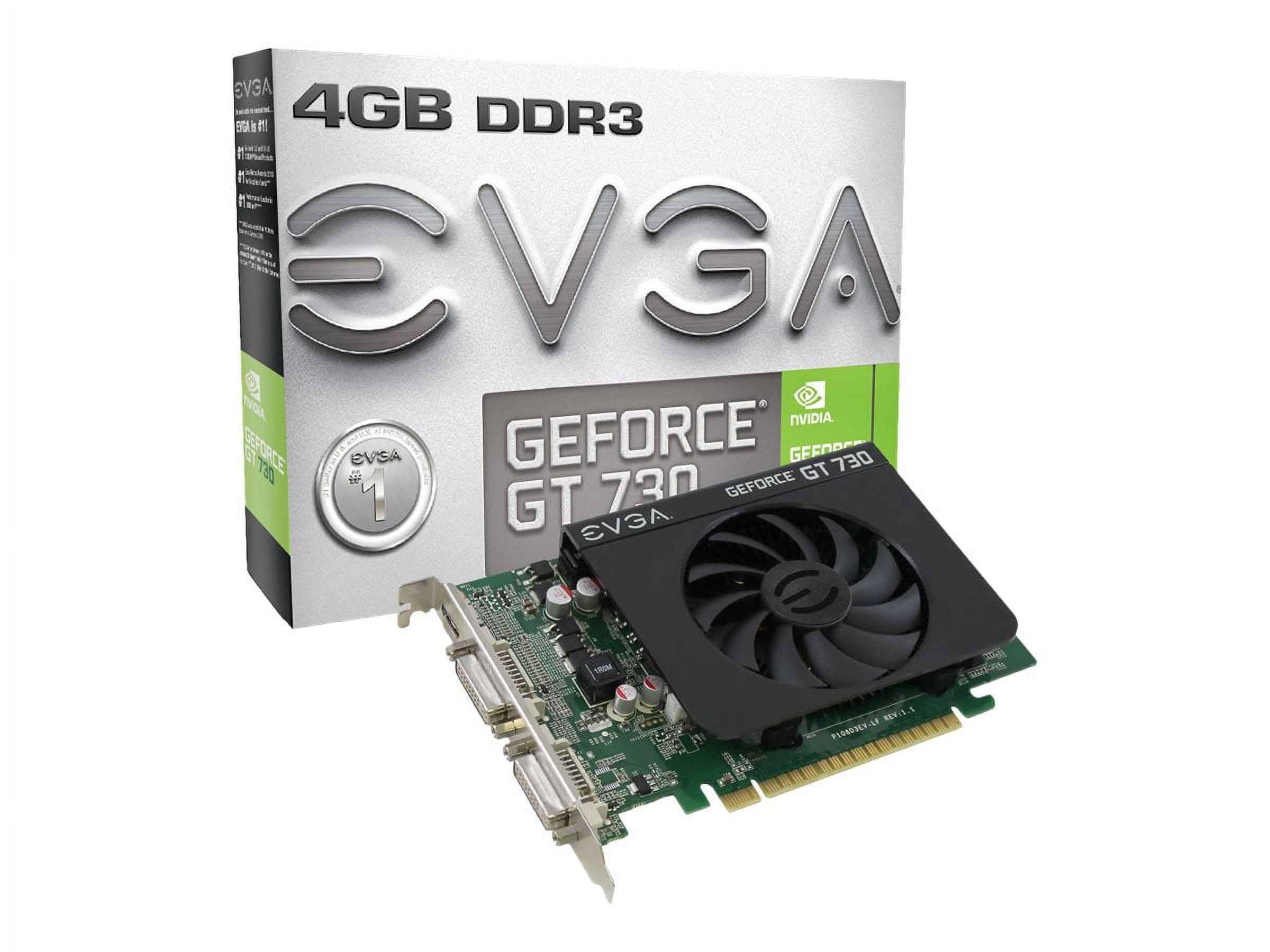 EVGA GeForce GT 730 700 MHz 4GB DDR3 PCIe 2.0 x16 Graphics Card - 04G-P3-2739-KR
