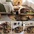 thumbnail image 5 of Small Round Rug 3Ft Washable Non-Slip, Red Wine Circle Area Rugs for Living Room Bedroom, Grapes Glasses Country Wooden Farmhouse Indoor Floor Mats Carpet Runner for Home Decor, 5 of 8