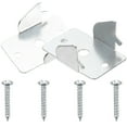 thumbnail image 1 of 2 Sets Metal Curtain Rods Brackets Curtain Rod Holders with Screws for Home Office, 1 of 8