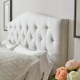 thumbnail image 5 of My Texas House Anna Diamond Tufted Upholstered Platform Bed, Queen, Cream, 5 of 15