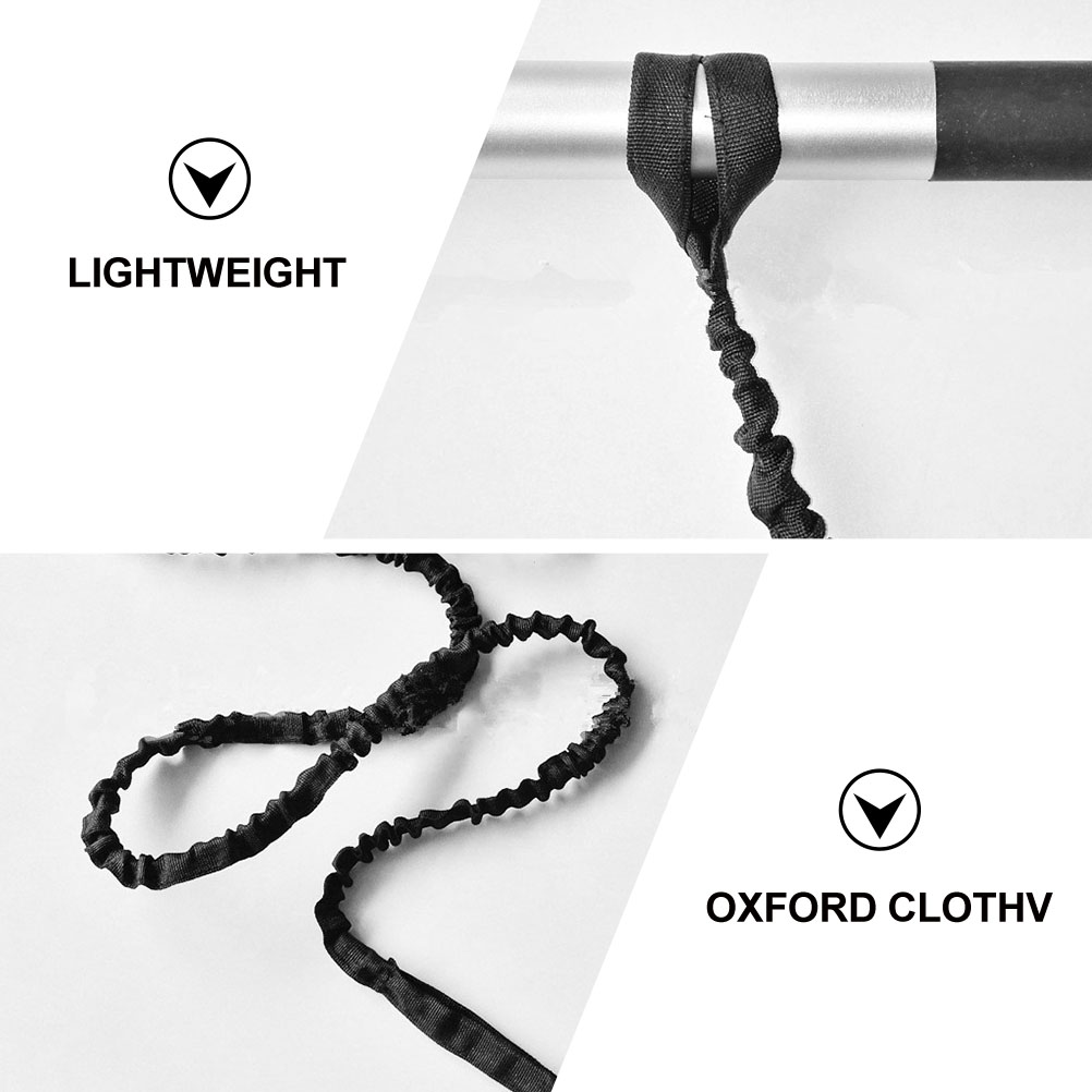 WEUVEB Paddle Leash Kayak Accessories Black Lightweight and Durable 8Pcs