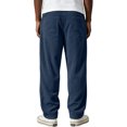thumbnail image 4 of Men's Fashion Corduroy Straight Leg Pants, Elastic Drawstring Waist Cargo Pocket Loose Casual Trousers Streetwear Sweat Pants Navy 3XL, 4 of 4