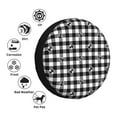thumbnail image 5 of Easygdp Anchor Black Tartan Plaid Automobile Tire Dust Cover, 14-17in Spare Tire Cover Universal Fit for Trailer, Car, Truck, SUV, Jeep - 15 inch, 5 of 9