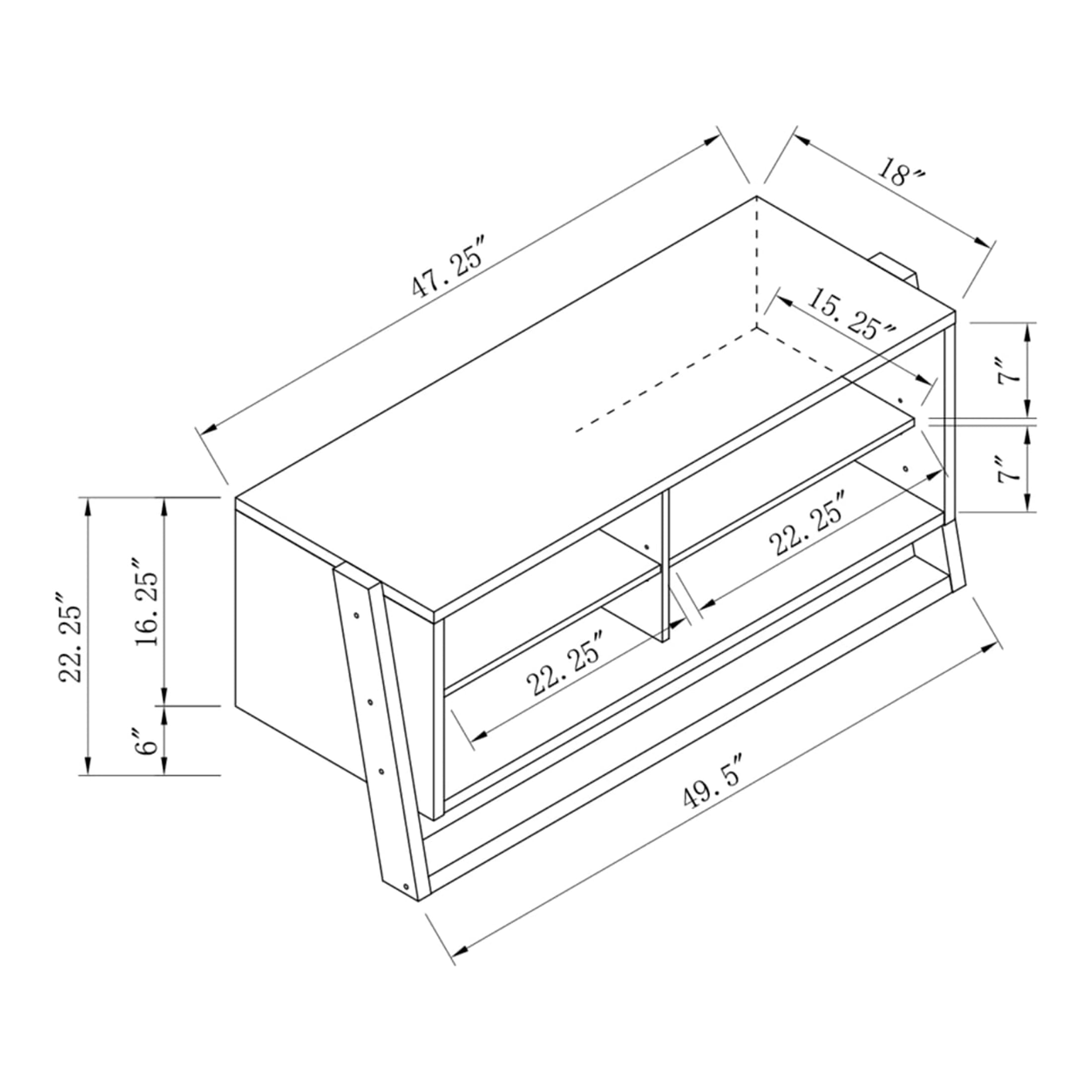 Furniture of America Vashna TV Stand for TVs up to 56", Natural