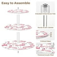 thumbnail image 2 of 3-Tier Acrylic Cupcake Stand Sturdy Dessert Display Cupcake Tower Cupcake Holder for Party Wedding Outdoor Picnic Pink Flamingos Pattern, 2 of 8