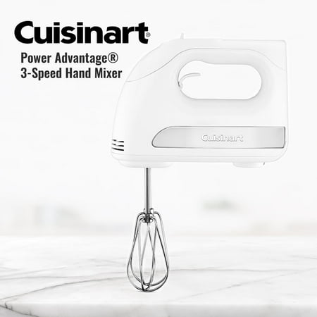 Cuisinart - HM-3 Power Advantage 3-Speed Hand Mixer - White
