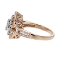 thumbnail image 3 of 14K Rose Gold Cocktail Ring 1.00ctw Diamond Pear Shaped Large Cluster, 3 of 3