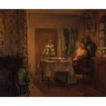 thumbnail image 2 of Oskar Freiwirth-Lützow 14x12 Gold Ornate Wood Frame and Double Matted Museum Art Print Titled - Christmas, 2 of 4