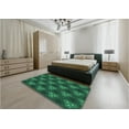 thumbnail image 4 of Ahgly Company Indoor Rectangle Patterned Deep Teal Green Area Rugs, 2' x 5', 4 of 6