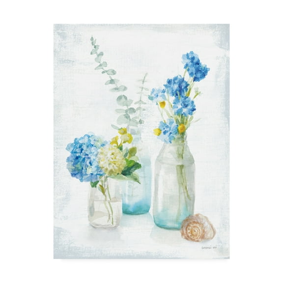 Trademark Fine Art 'Beach Cottage Florals III' Canvas Art by Danhui Nai