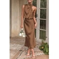 thumbnail image 5 of PRETTYGARDEN Women's Satin Dress Elegant Sleeveless Mock Neck Cocktail Party Maxi Dresses, 5 of 6