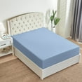 thumbnail image 6 of Mellanni Fitted Sheet up to 16" Deep Pocket, Around Elastic, 1 Piece Twin XL, Blue Hydrangea, 6 of 7