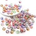 thumbnail image 1 of Mezcla de 50 piezas de cuentas de colores con agujeros grandes, estilo moderno, muchos estilos para elegir, accesorios básicos para pulseras de hueso de serpiente con abalorios de bricolaje (cuentas d, 1 of 3