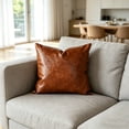 thumbnail image 3 of Anckoeil Faux Leather Pillow Cover, Decorative Throw Cushion Case Only (No Pillow Insert Included), 50x30cm / 19.7x11.8in, Soft Leather-Like Pillowcase for Sofa Bed, 3 of 5