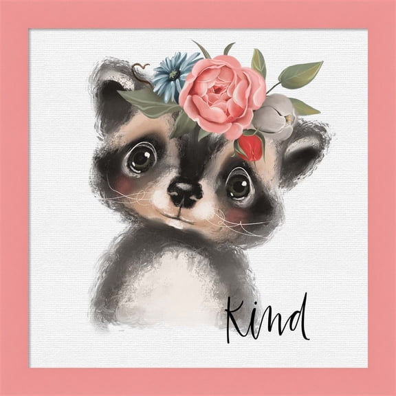 Great Art Now Kind Raccoon by Valerie Wieners, Framed Wall Art, 14W x 14H