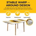 thumbnail image 4 of Yellow Sunflowers Table Cloths for 6 Foot Rectangle Tables, You Are My Sunshine Wood Rustic Patio Waterproof Elastic Fitted Tablecloths, Washable Rectangular Table Cover for Camping, 4 of 8