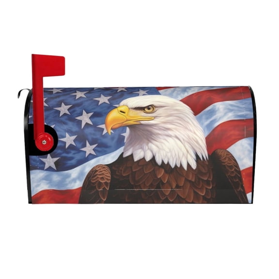 PHELIKA Bald Eagle American Flag 02 Magnetic Mailbox Covers Standard Size 21"H x 18"W