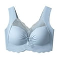 thumbnail image 3 of Lixiuxyad Running Bras for Women Women's Front Side Buckle Lace Edge Without Steel Ring Movement Seamless Gathering Adjustment Yoga Sleep Large Bra, 3 of 5