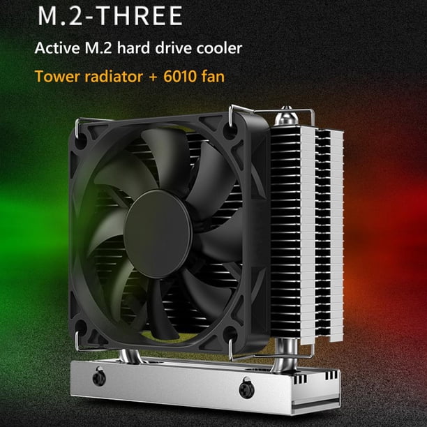 M.2-TRES M2 2280 Disipador de calor de disco duro de estado sólido con ventilador SSD Radiador