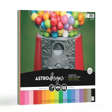 Astrodesigns Cardstock, Starter Pack 18-Color Assortment, 12" x 12", 65 lb/176 Gsm, 72 Sheets