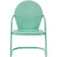 thumbnail image 4 of Crosley Furniture Griffith Retro Metal Outdoor Chair (Aqua) and Side Table (Aqua) Bundle, 4 of 21