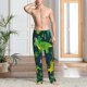 thumbnail image 2 of Fotbe Dinosaurs and Flowers Pantalones de Pijama para Hombre, Pantalones de Dormir, Pantalones de Casa con Cintura Ajustable y Bolsillos-Medium, 2 of 6