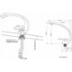 thumbnail image 4 of Grifo de lavabo de latón Neige-Arc, mezclador de lavabo de un solo orificio con cartucho cerámico y aireador extraíble, mezclador de lavabo para baño, 4 of 5