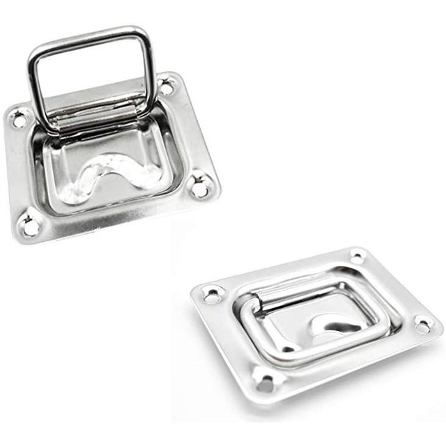 Marine City Stainless-Steel 3 Inches ×2-1/4 Inches Hatch Lift Handle/Ring Pull (1 Pcs)