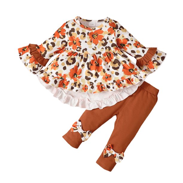 3 Months Baby Girls Clothes 6 Months Girls 2PCS Fall Winter Outfits Set