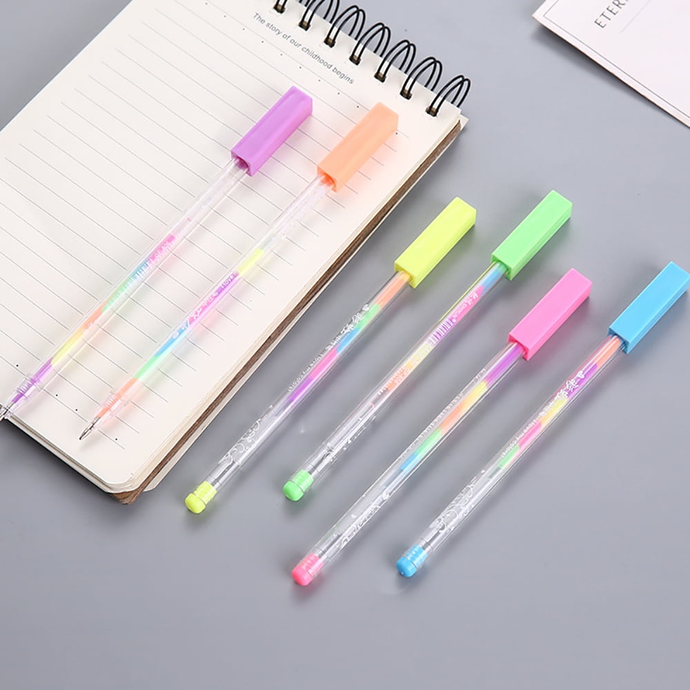 Wholesale 2018 Rainbow Color Gel Pen 6 In Pens DIY Album Photo Decoration  Highlighter Marker Pen Office Supplies From Bigdeal1, $1.95