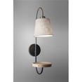 thumbnail image 1 of 7" X 13" X 25" Brass Metal/Fabric Wall Lamp, 1 of 1