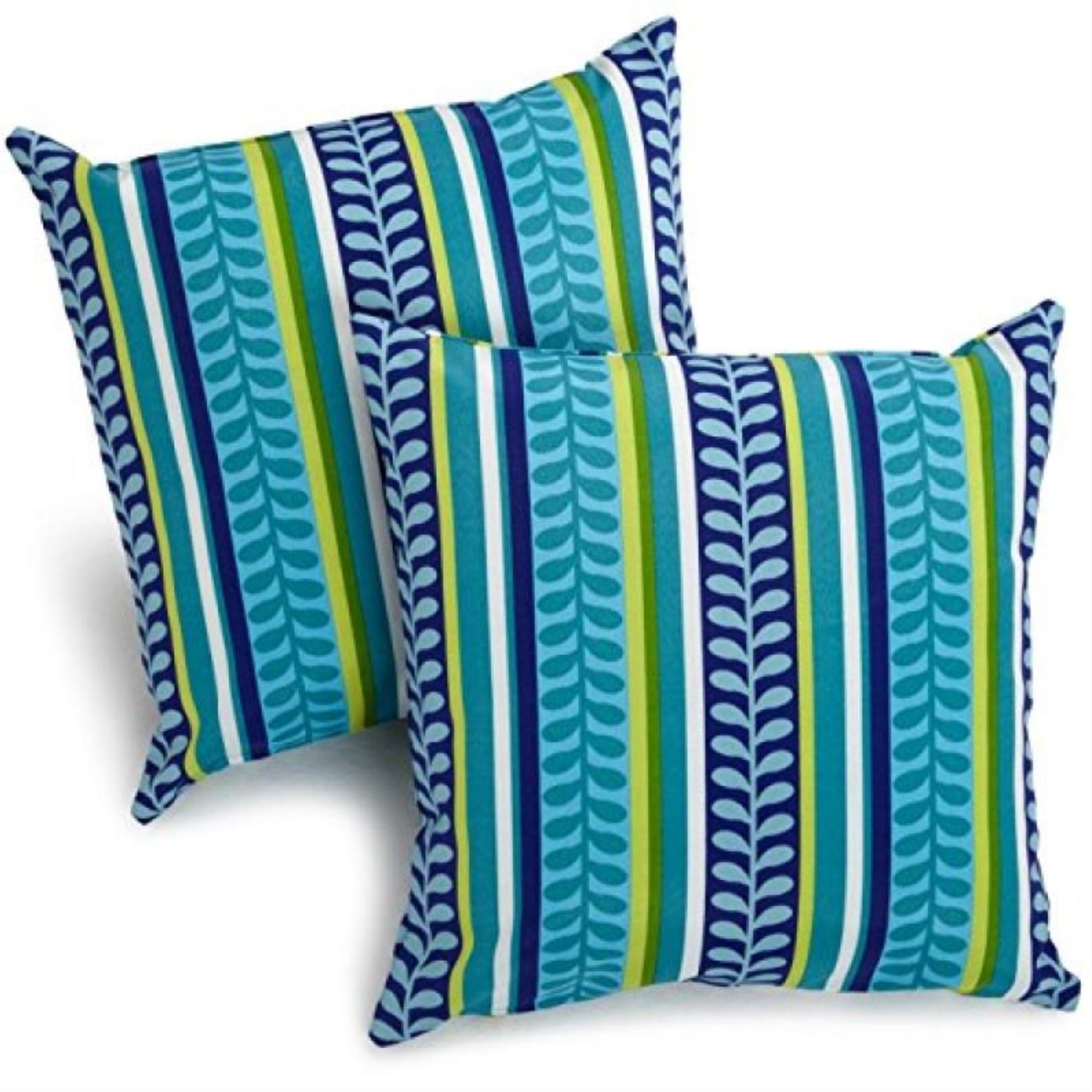 Blazing Needles 9910 S2 Co Od 035 Blaziing Needles 17 Inch Outdoor Spun Polyester Throw Pillows Set Of 2 Blossom Crme Multicolour