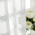 thumbnail image 2 of Shady Rest Claire 52" x 84" Classic Embroidery Grommet Header Semi Sheer Panel White Multiple Sizes, 2 of 5