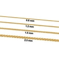 thumbnail image 2 of KoolJewelry 14k Yellow Gold Filled Round Wheat Chain Pendant Necklace (0.8 mm, 14 inch), 2 of 7