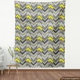 thumbnail image 3 of Ambesonne Retro Fabric by the Yard Upholstery, Nostalgic Abstract Zigzags, 3 Yards, Yellow Ivory and Grey, 3 of 4
