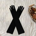 thumbnail image 6 of Adult Over Elbow Stretch Long Spandex Opera Gloves, Black, 6 of 7