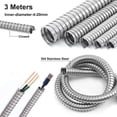 thumbnail image 6 of SKYPRO Inner Diameter 13mm 304 Stainless Steel Corrugated Pipe Wire Line Cable Conduit Protect Hose Tube Length 3 Meter, 6 of 9