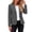 Dark Gray blazer women, variant on justHIGH Women's Shirred Long Sleeve Blazers Business Casual Open Front Work Office Suit Jackets One Button Blazer Cardigans Black,L