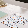 White Control Slips Football and Basketball White Pattern Square Mouse Pad, Precision ...