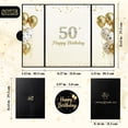 thumbnail image 2 of Black Gold 50th Birthday Guest Book Alternative - 16.53" x 11.61" Large Foldable Signature Board with Magnetic Closure & Starlight Film, Jumbo Anniversary Card for Men Women, 2 of 4