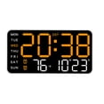 thumbnail image 3 of Reloj despertador digital con 5 niveles de brillo ajustables, pantalla grande, reloj de pared LED digital Luz naranja, 3 of 9