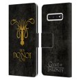 thumbnail image 1 of Head Case Designs Officially Licensed HBO Game of Thrones Dark Distressed Look Sigils Greyjoy Leather Book Wallet Case Cover Compatible with Samsung Galaxy S10, 1 of 6