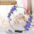 thumbnail image 3 of Threns 10Pcs Floral Hoops Metal Floral Wreath Decor Centerpiece Hoops for Wedding,with Holders,10",Black, 3 of 7