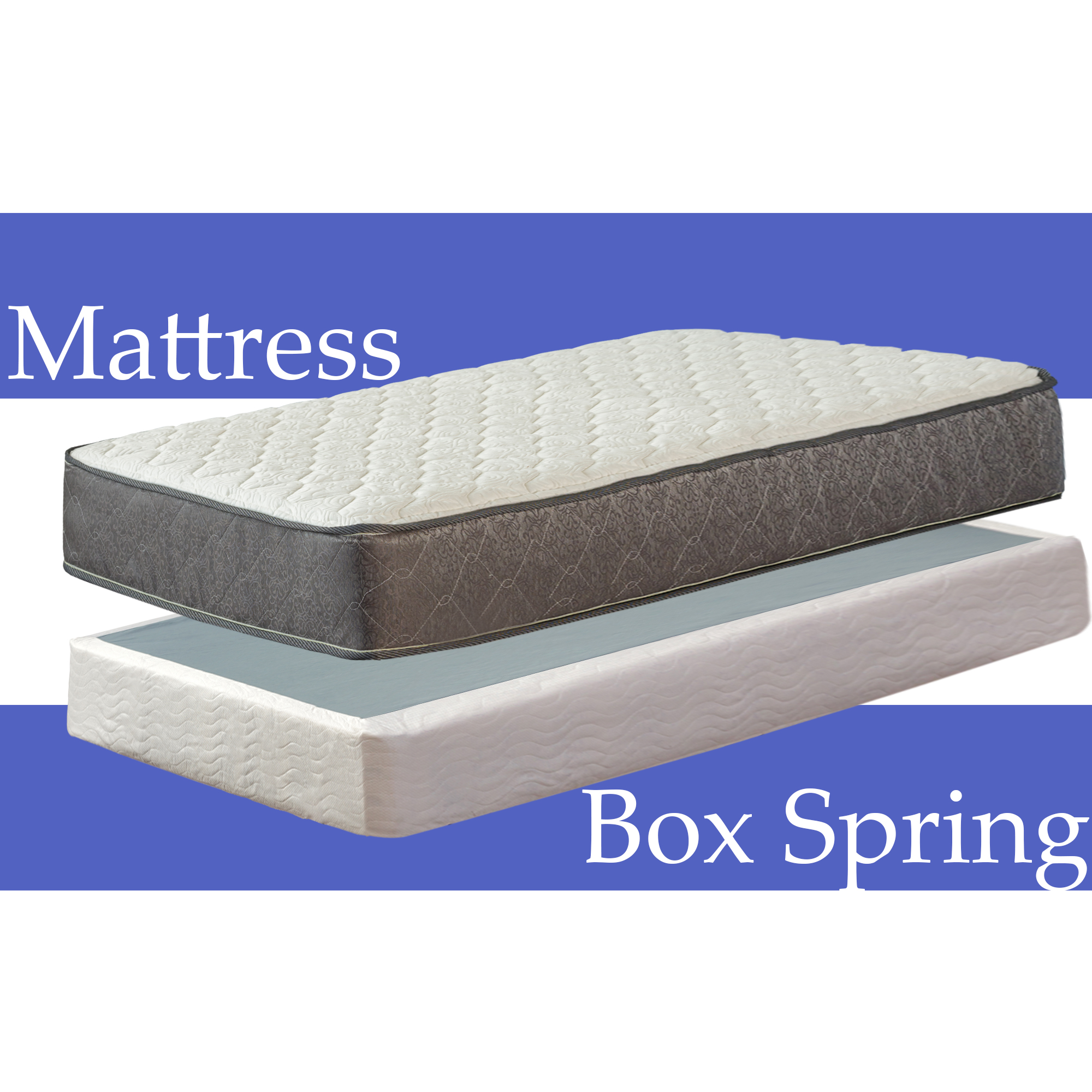 Continental Sleep, 8" Wood Box Spring & 10" Pocketed Coil Rolled Medium Plush Mattress, Twin